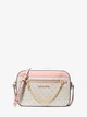 Женская сумка Michael Kors Jet Set Large Logo Crossbody Bag (ваниль с розовым) - изображение 1