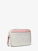 Женская сумка Michael Kors Jet Set Large Logo Crossbody Bag (ваниль с розовым) - изображение 3