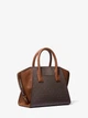 Жіноча сумка Michael Kors Avril Small Logo and Leather Satchel (коричнева) - зображення 3