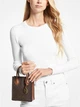 Сумка жіноча Michael Kors Mercer Extra-Small Logo and Leather Crossbody Bag (коричнева) - зображення 3