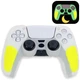Качественный люминесцентный защитный силиконовый чехол Rubber Protective (White/Yellow) для геймпада DualSense Sony PlayStation 5 (PS5) [Светится в темноте] - изображение 1
