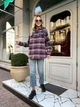 Fashions • Жіноча сорочка в клітку Daffy Fashions 42-44 фіолетовий (2147-бу) - зображення 9
