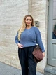 Fashions • Светр жіночий оверсайз Ніка Fashions 44-56 джинс (231-нс) - зображення 6