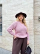 Fashions • Светр жіночий оверсайз Ніка Fashions 44-56 пудра (231-нс) - зображення 9