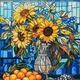 Алмазна мозаїка за номерами STRATEG Квіткова палітра, часткова викладка, 30x30 см (DEEX16292) - зображення 1