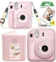 Набор Fujifilm INSTAX Mini 12 Blossom Pink розовая фотокамера мгновенной печати / картриджи / фотобумага 20 фото / чехол прозрачный / альбом 64 фото / подарочная упаковка - изображение 1