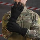 Тактичні рукавиці повнопалі Softshell на флісі чорні one size - зображення 1
