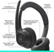 Bluetooth-гарнитура беспроводная накладная Logitech Zone 300 Wireless (981-001407) черная - изображение 5