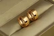 Сережки Xuping Jewelry широкі гладенькі колечки 1,3 см золотисті - зображення 1
