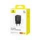 Блок живлення Швидка зарядка Мережевий Зарядний Пристрій Baseus GaN5S Fast Charger 1C 30W EU Black - зображення 6