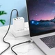 Кабель HOCO Spirit Type-C to Type-C transparent charging data cable U129 |60W/3A, 1.2M| черный - изображение 3
