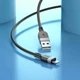 Кабель Hoco Lightning Energy silicone charging data cable X109 |3m, 2.4A| чорний - зображення 5