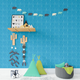 3D панель самоклеющаяся кирпич Sticker Wall 700x770x7мм (005-7) Голубой SW-00000658 - изображение 5