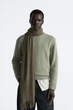 Шарф Zara универсальный мужской женский теплый мягкий с бахромой 190х65 см хаки зеленый(174015BR) - изображение 3