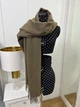 Шарф Zara универсальный мужской женский теплый мягкий с бахромой 190х65 см хаки зеленый(174015BR) - изображение 5