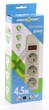 Мережевий фільтр 3 розетки, 4.5м, белий (SPM3-G-15G) - зображення 2
