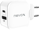 Ładowarka sieciowa Nevox 20 W USB-A USB-C PD Homecharger White (4250686407600) - obraz 2