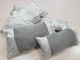 Комплект декоративних подушок Firanka Damask 40х40см 2шт 53х27см 1шт 42х20см 2шт молочні з сірим (п_0525) - зображення 2