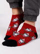 Шкарпетки чоловічі короткі бавовняні YOCLUB Funny Cotton Socks 35-38 Червоні (5904921662062) - зображення 1