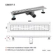 Душевой трап Gappo 70х800 мм, нержавеющая сталь G88007-3 - изображение 6