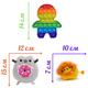 Набор Мягкая игрушка Pusheen cat лев 10х7см Пушин Кот c пончиком 15х12см и Pop It Человечек v-12418 - изображение 2