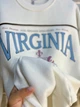 Світшот жіночий OLIVIA 2468 напис попереду VIRGINIA утеплений на флісі модель оверсайз one size білий - зображення 6