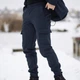 Зимние Мужские Брюки Intruder Softshell на флисе / Утепленные брюки в синем цвете размер L - изображение 3