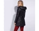 Довга жіноча стьобана куртка з капюшоном чорний 95_9N_100_1_XL, XL - изображение 3