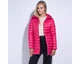Довга жіноча стьобана куртка з капюшоном рожевий 95_9N_100_P_XL, XL - изображение 1