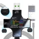 USB-C тестер ємності цифровий з Bluetooth Вольтметр / Амперметр / 6,5А / QC3.0 / 32V / 99999mAh / USB 3.1 / LED-дисплей - зображення 2
