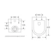 Унітаз підвісний з сидінням Soft Close Slim Duroplast Mixxus Premium Ellipse-0301-T3 495x365x365mm система змиву Tornado 3.0 (MP6461) - изображение 5