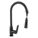 Смеситель для кухни Qtap Vlasta New с выдвижным изливом QTVLA344GMB45647 Gunmetal Black PVD - изображение 3
