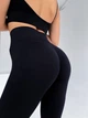 Спортивные женские лосины EASY с эффектом Push Up для фитнеса и йоги Бесшовные Однотонные XL Черные (XA01LXL) - изображение 6