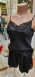 Пижама шелковая с шортами Martelle Lingerie 301 L, Черный - изображение 3