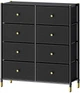 Комод бытовой Luminaria Elegance Black 8B органайзер для хранения вещей и одежды Черный (6951427270092) - изображение 1