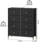 Комод бытовой Luminaria Elegance Black 8B органайзер для хранения вещей и одежды Черный (6951427270092) - изображение 2