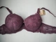 Бюстгальтер Donafen мереживний push up сливовий 80С 8228 - зображення 3