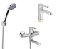 Змішувач для ванни Lidz Nicole 006 Chrome (14 34 006) + змішувач для раковини Lidz Nicole 001F (14 34 001F) Chrome - зображення 1