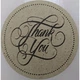 Етикетка крафт кругла "Thank you". Упаковка 50 шт., діаметр 50мм Упаковочка # 3712 - изображение 1