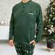 Мужская пижама теплая City Love из флиса полар S зеленая SNCCL7216green - изображение 4