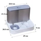 Миска для котів собак з автоматичною поїлкою 1 л і кормом 2,8 л Taotaopets 193306 Gray + White - зображення 2