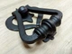 Стукалка ручка дверна кована 160x120 (Чорна) - зображення 2