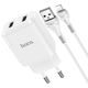 Сетевое зарядное устройство для телефона + кабель Lightning Apple HOCO N7 |2USB 2.1A| Белый - изображение 1