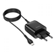 Зарядний пристрій зі швидкою зарядкою QC 3.0 для телефону + кабель MicroUSB HOCO C72Q |1USB, 3A| Черный - зображення 4