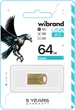 Флеш память USB Wibrand Hawk 64GB USB 2.0 Gold (WI2.0/HA64M1G) - изображение 2