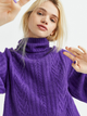 Свитер вязаный женский H&M 1095218004c15 M Фиолетовый (KC1000000043313) - изображение 5