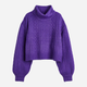 Свитер вязаный женский H&M 1095218004c15 M Фиолетовый (KC1000000043313) - изображение 6