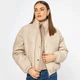 Жіноча куртка-пуховик з екошкіри світло-бежевий 95_9D_100_9_3XL, XXXL - изображение 1
