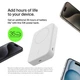 Акумулятор портативний літій-іонний Power Bank Belkin BPD007BTWH 8000мА·год, 15Вт, MagSafe Qi2, білий - зображення 2
