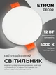 Светодиодный светильник ETRON Decor 1-EDP-605 12W 5000К ІР20 круг - изображение 2